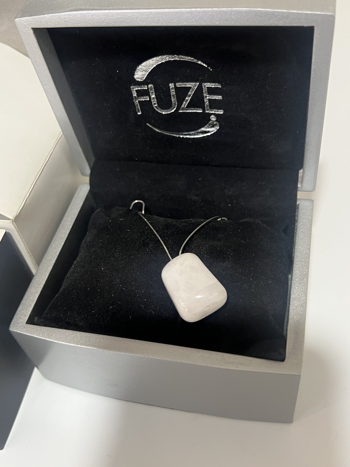 FUZE Color Changing LED Polished Stone Pendant Necklace 14 Inch Never Worn