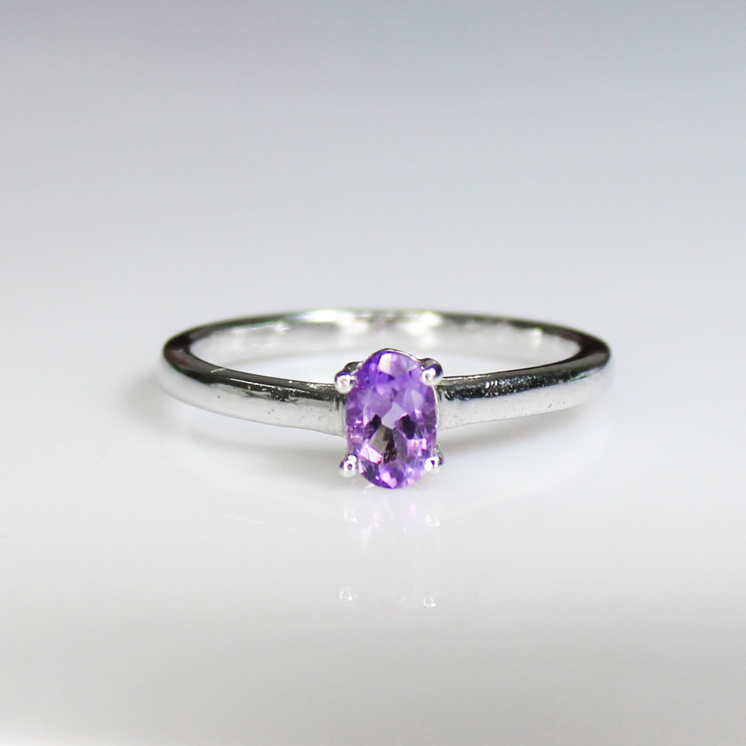 Natural Purple Amethyst Vintage Ring With 925 Sterling Silver ALL SIZE AVAILABLE