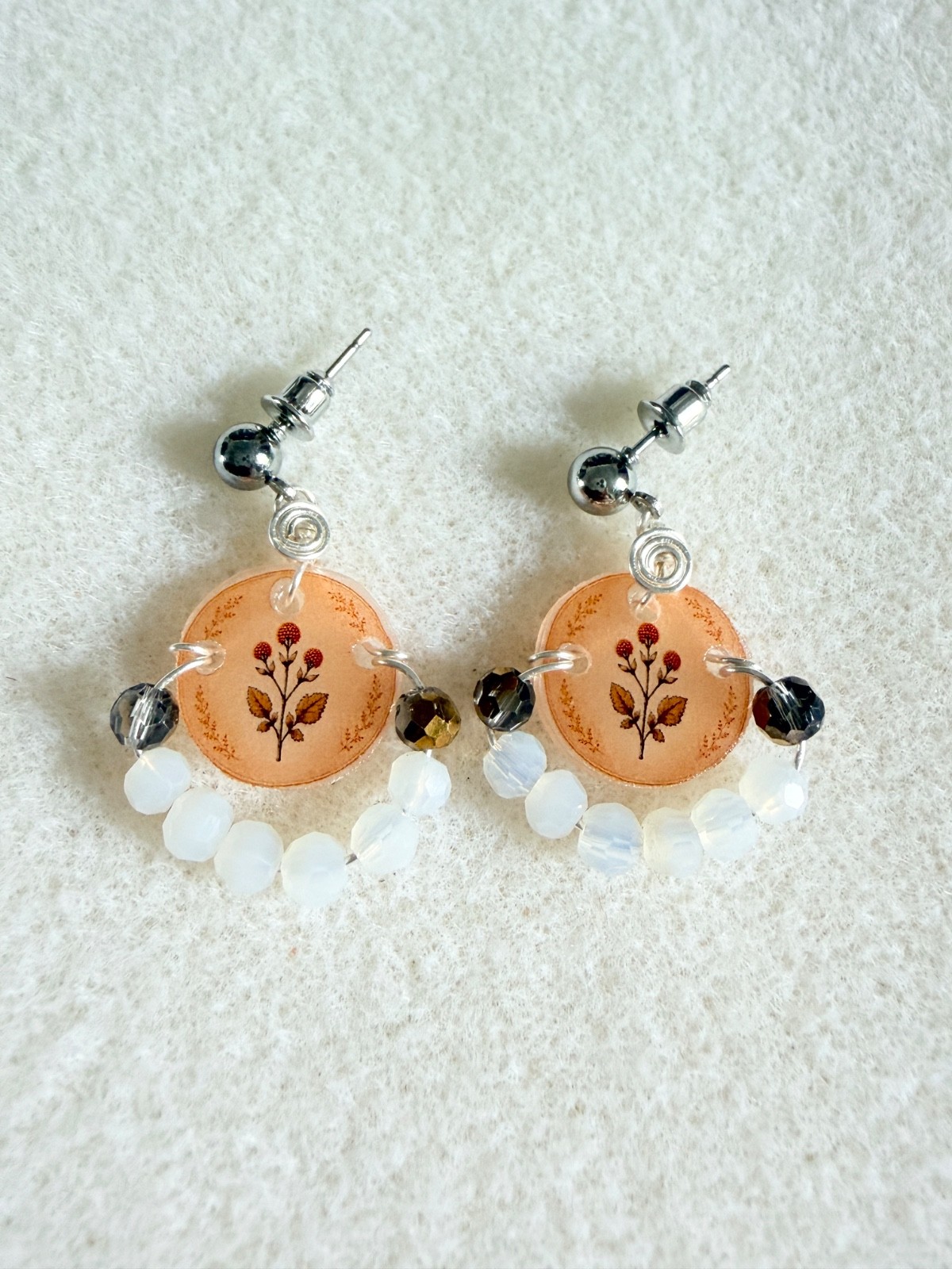 Handmade Christian Botanical Earrings Scripture Faith Gift Nickel Free 7 Designs