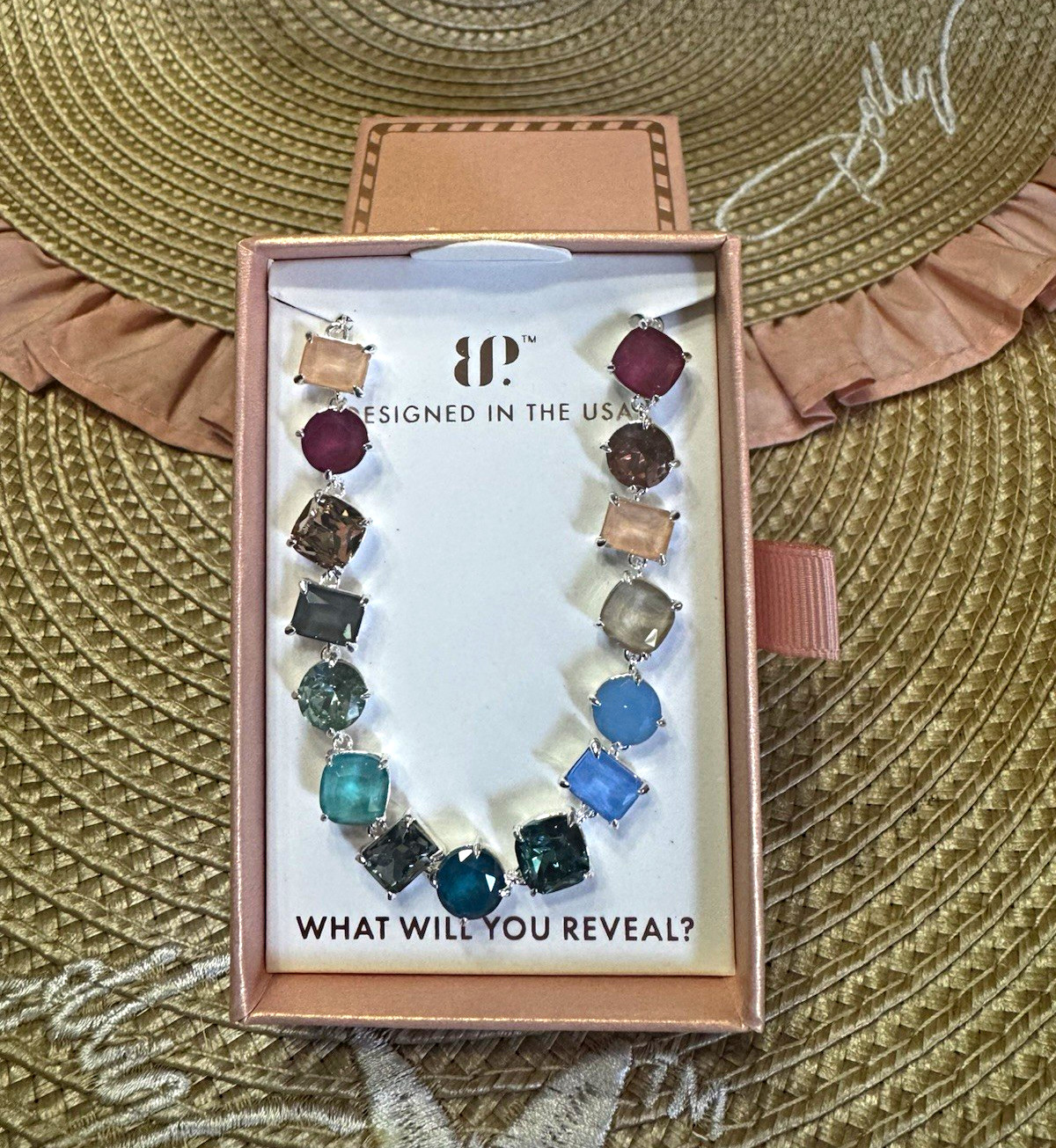 Bomb Party Holiday Jewel Candy 2025 Multicolor Crystal Silver Tone Bracelet