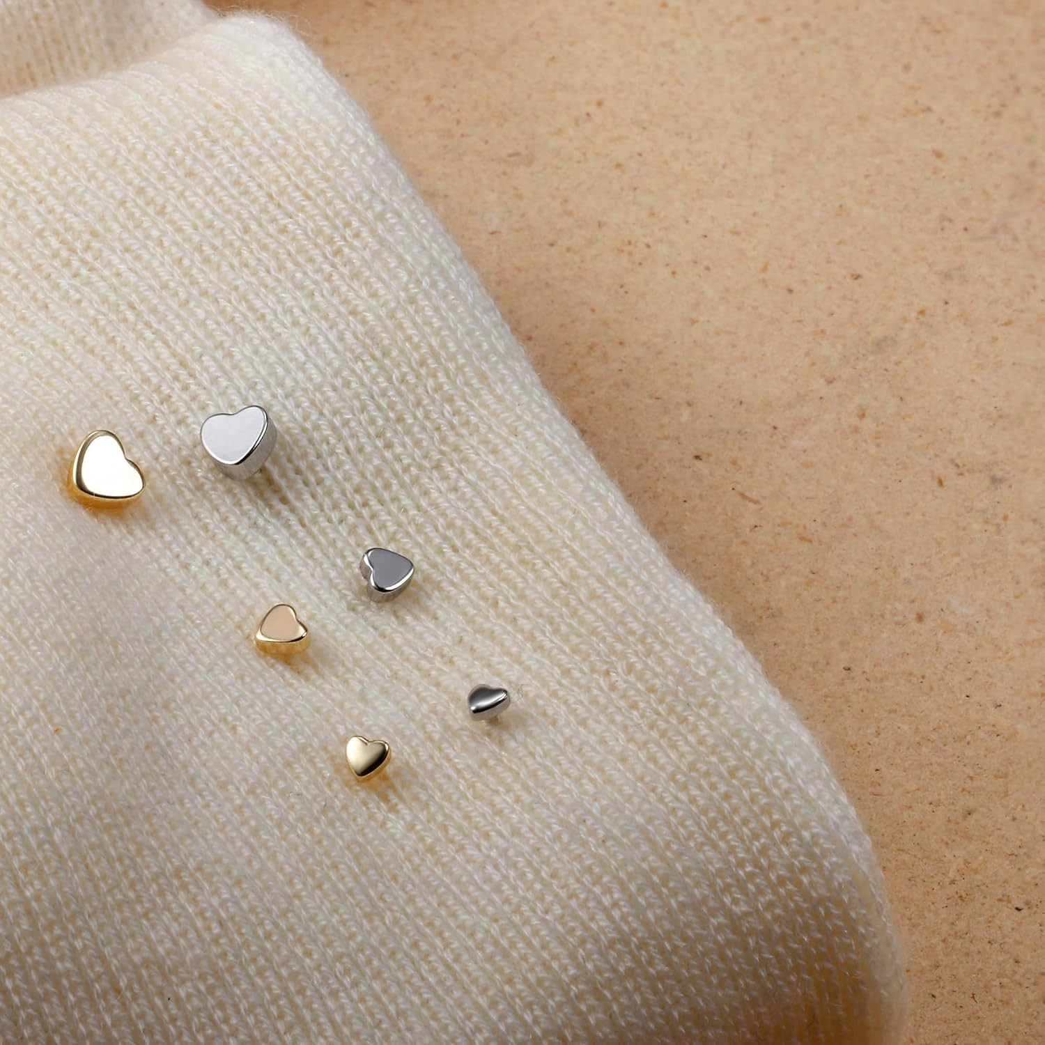 3 Pairs 925 Sterling Silver Flat Back Stud Earrings for Women Tragus Conch Helix