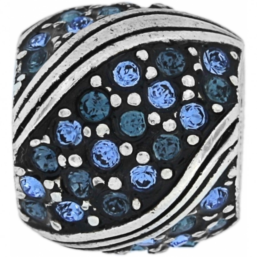 New Brighton ABC AMERICANA Silver Blue Bead Charm Spacer MSRP $23