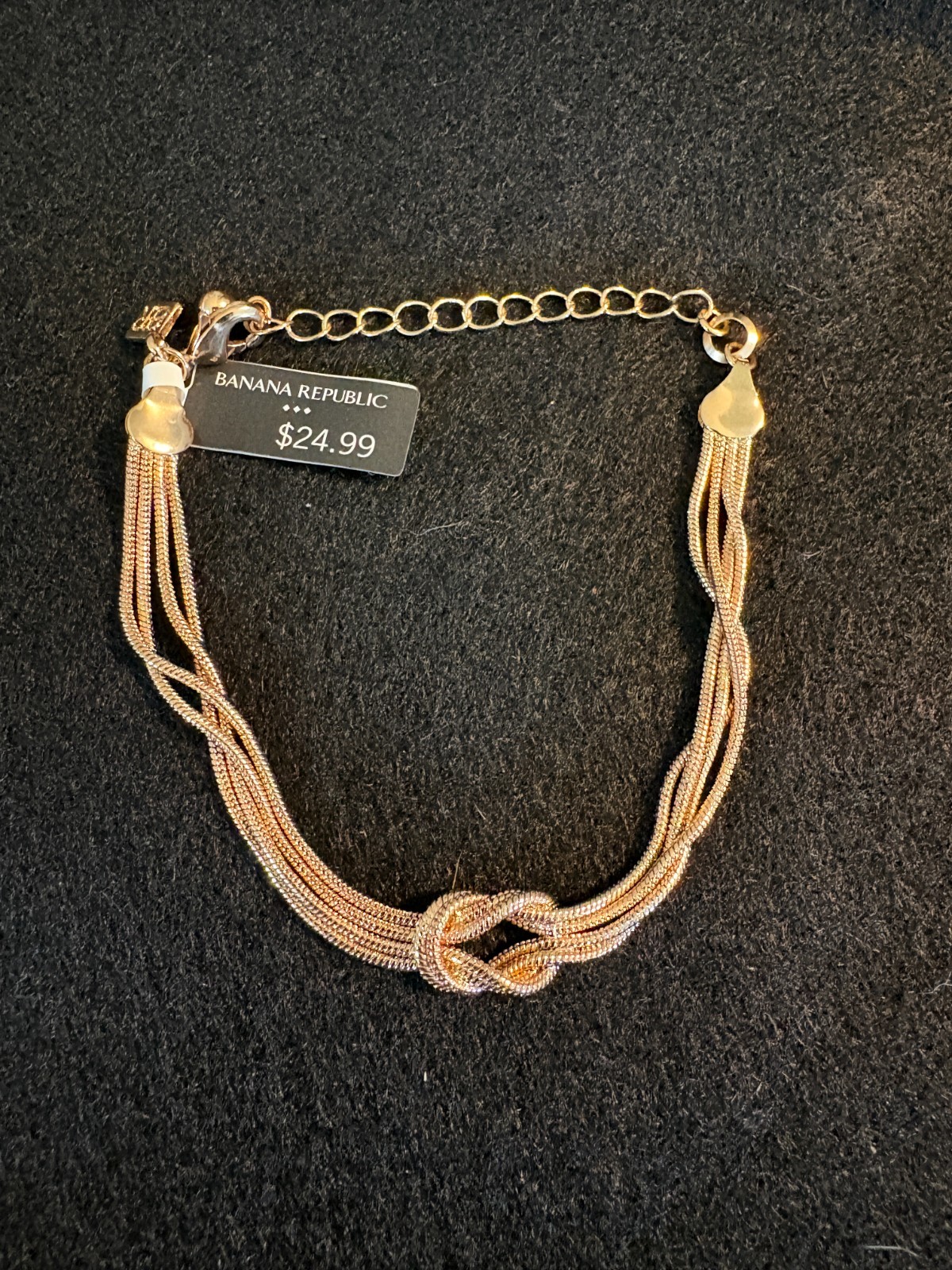 Banana Republic Goldtone Multi Four Strand Infinity Bracelet NWT