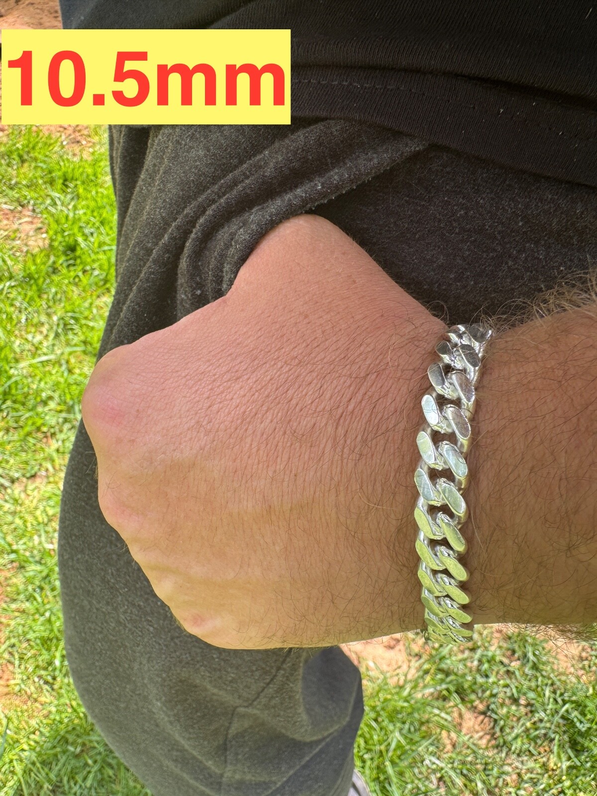 Real Miami Cuban Link Bracelet Solid 925 Sterling Silver Box Clasp ITALY 4-10mm