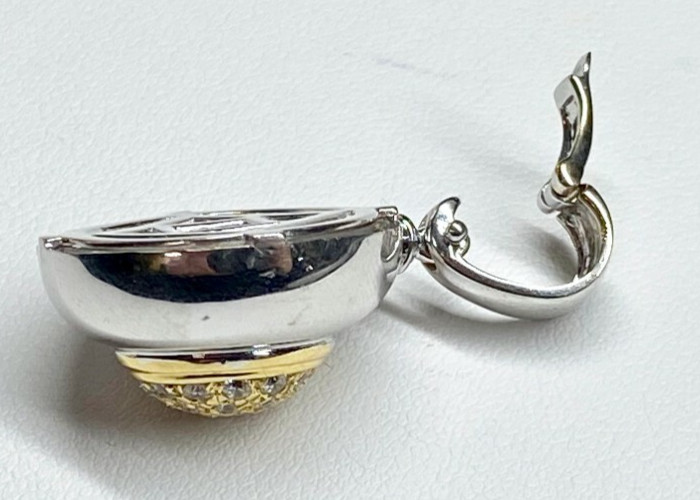 Women’s 18k White / Yellow Gold Pendant with White Cubic Zirconia (7.3 grams)