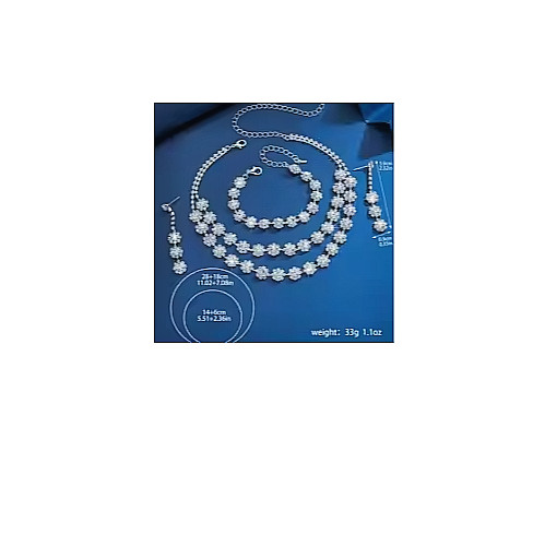 necklace earrings bracelet Fashionable geometric circular simple luxury style