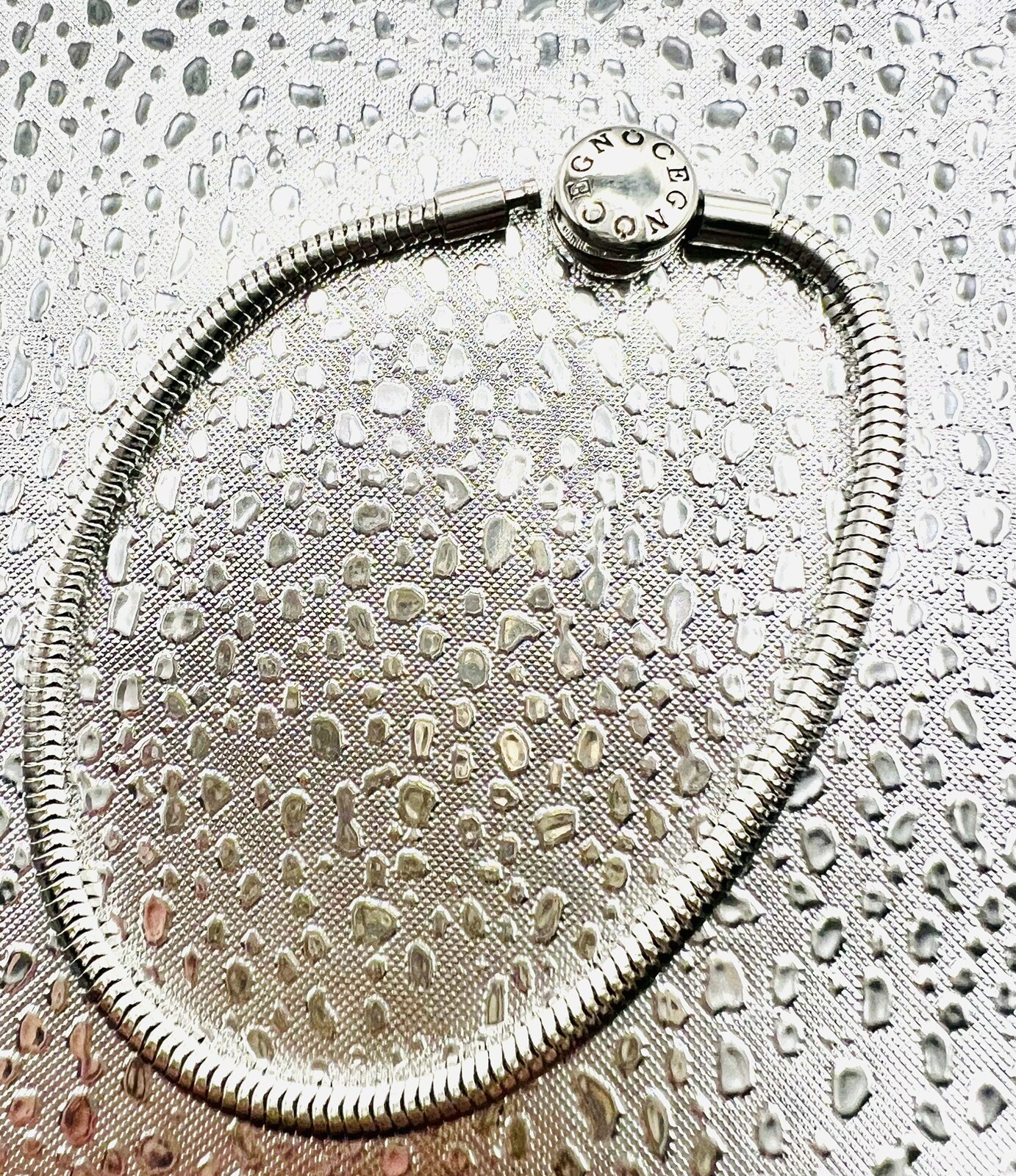 Gnoce Classic Stainless Steel Charm Bracelet 7.5”