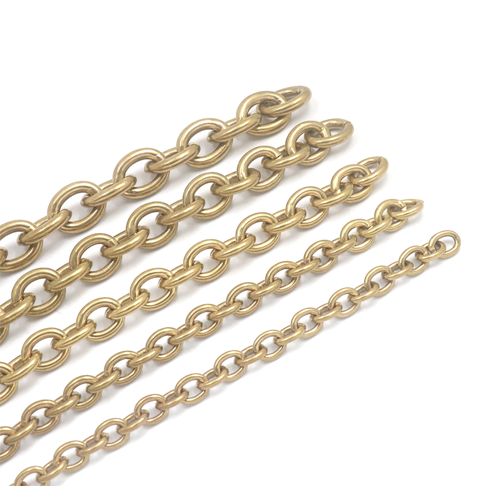 Solid Brass Chain 4-15mm Width Necklace Jewelry Bags Craft Chain Sold Per Meters