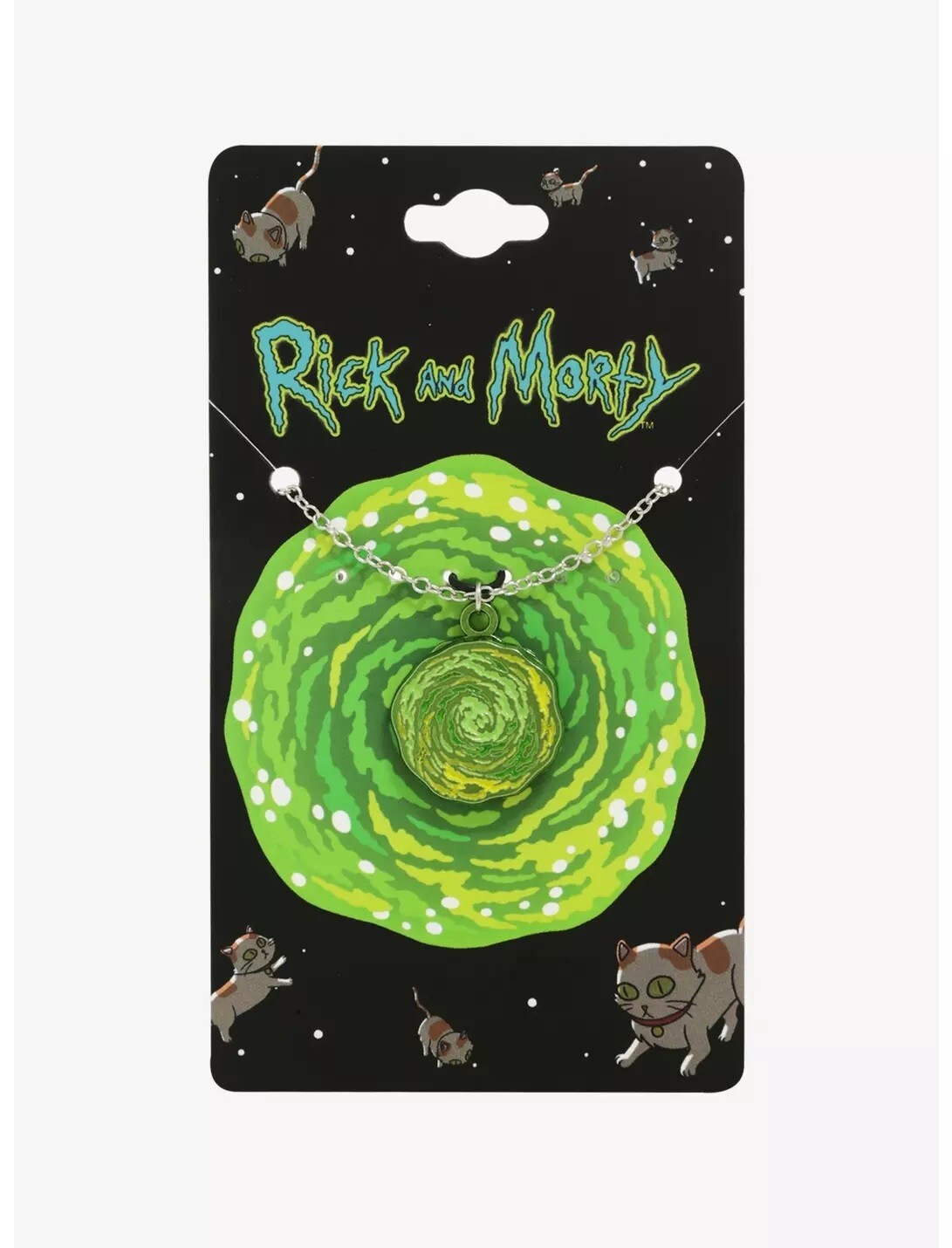 Rick and Morty Portal Spinning Pendant Necklace