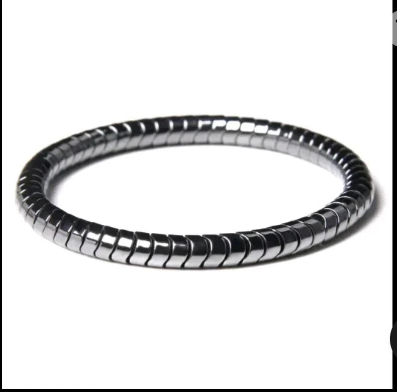 2 Magnetic Therapy Hematite Bracelet 8mm Beads for Men and Women