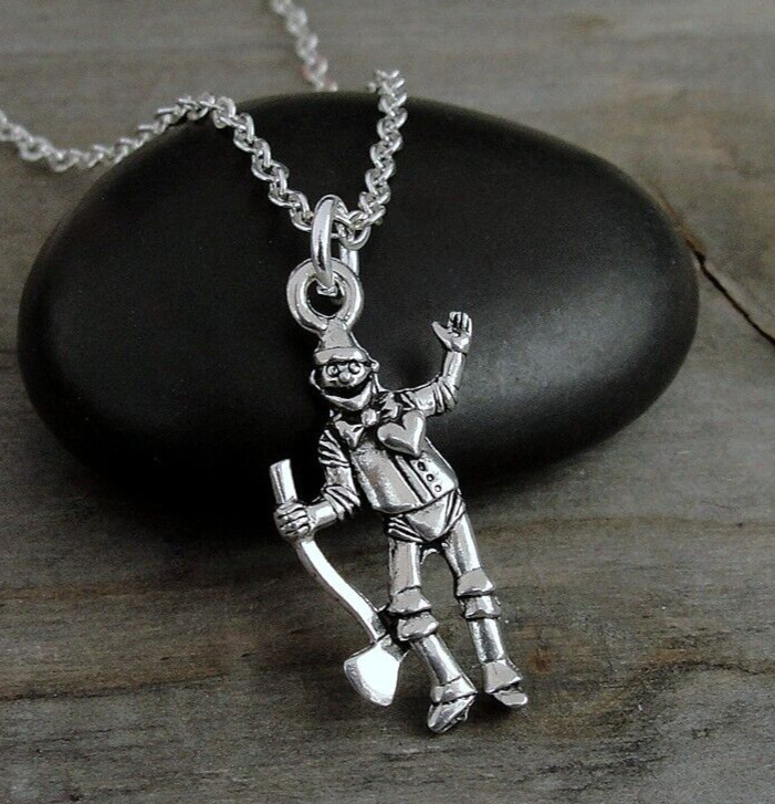 Silver Tin Man Necklace – Tin Man Charm – Wizard of Oz Necklace
