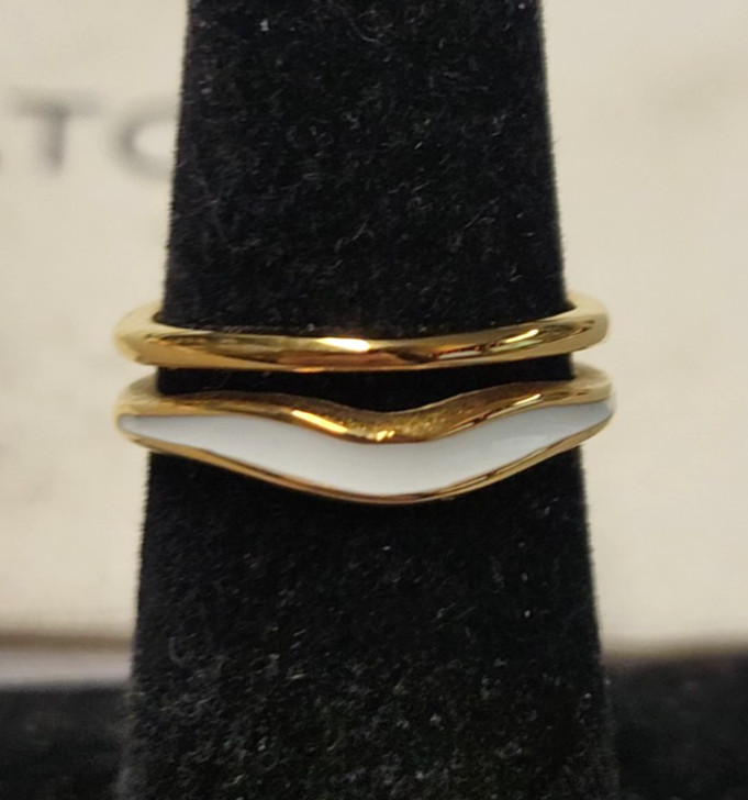 Atolea 18K Gold Plated Sirocco Ring sz 6.5