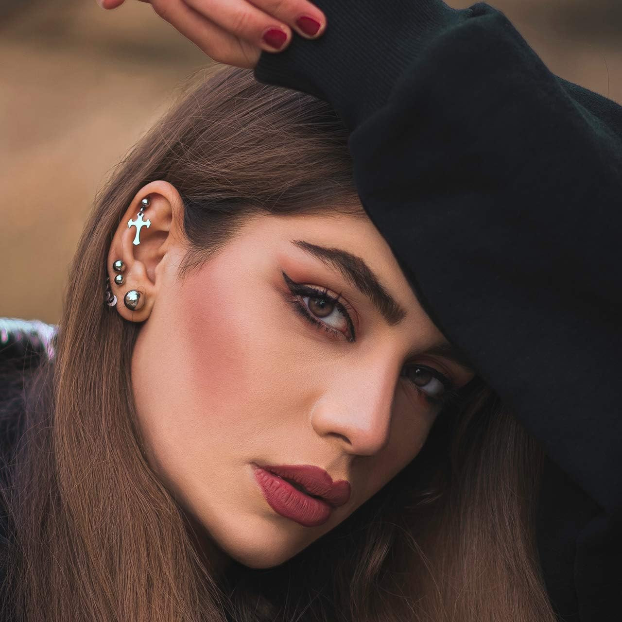 Hypoallergenic Ball Earrings Studs Set Stainless Steel round Ball Studs Earrings