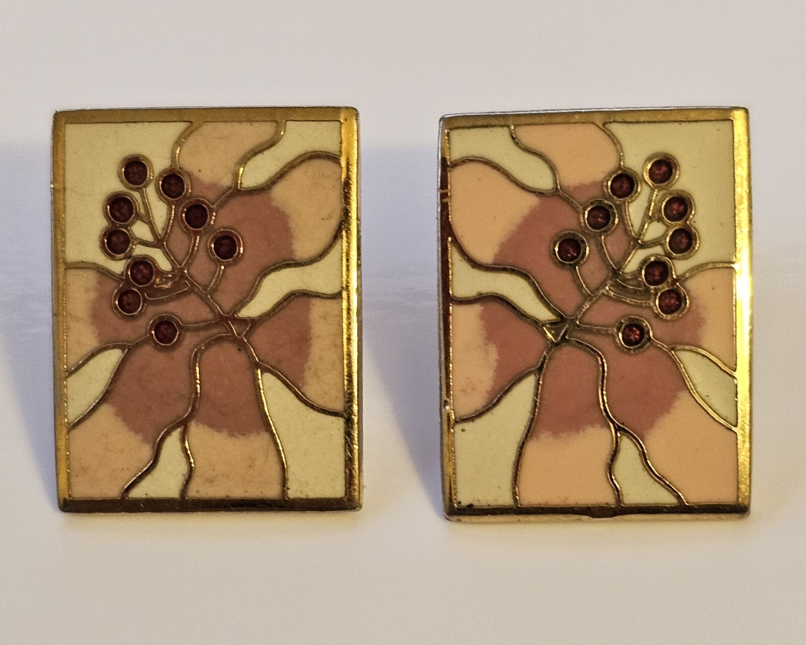 Laurel Burch gold tone flower Post Style Earrings
