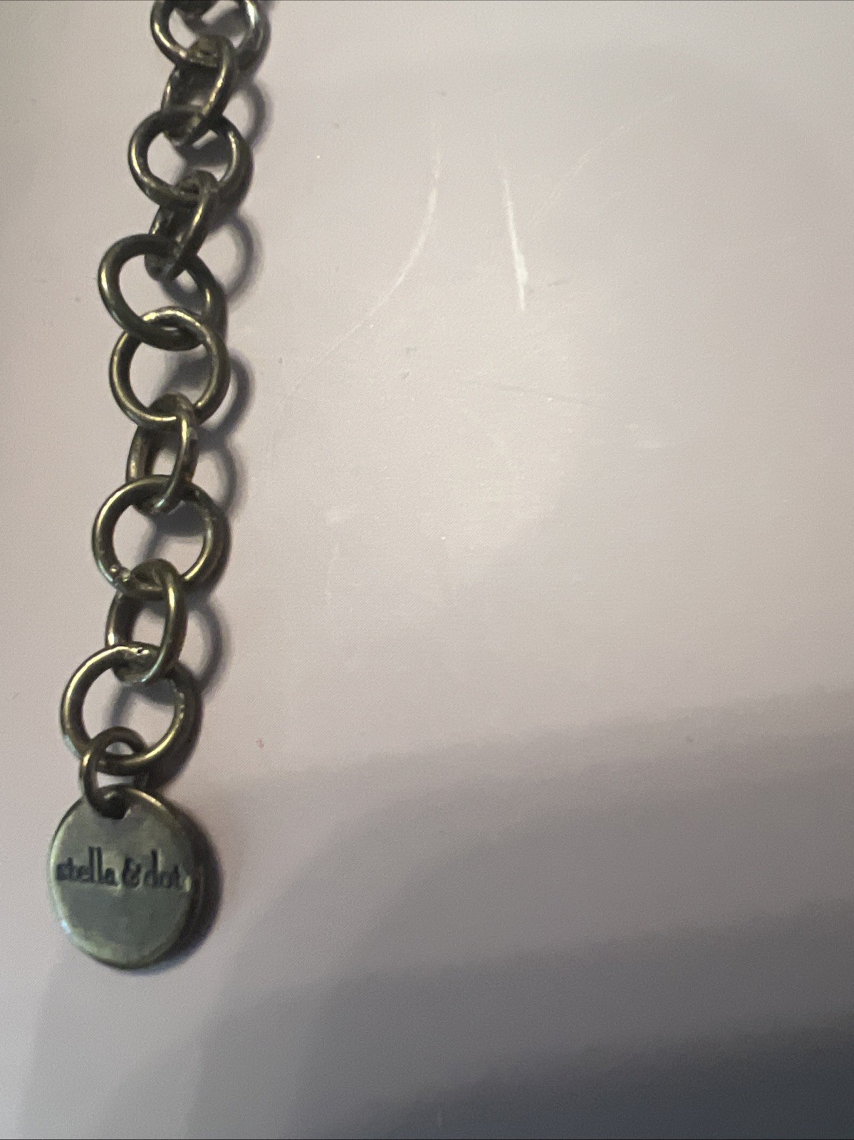 STELLA & DOT Designer Signed Gold Vintage & Faceted Stone Statement Necklace