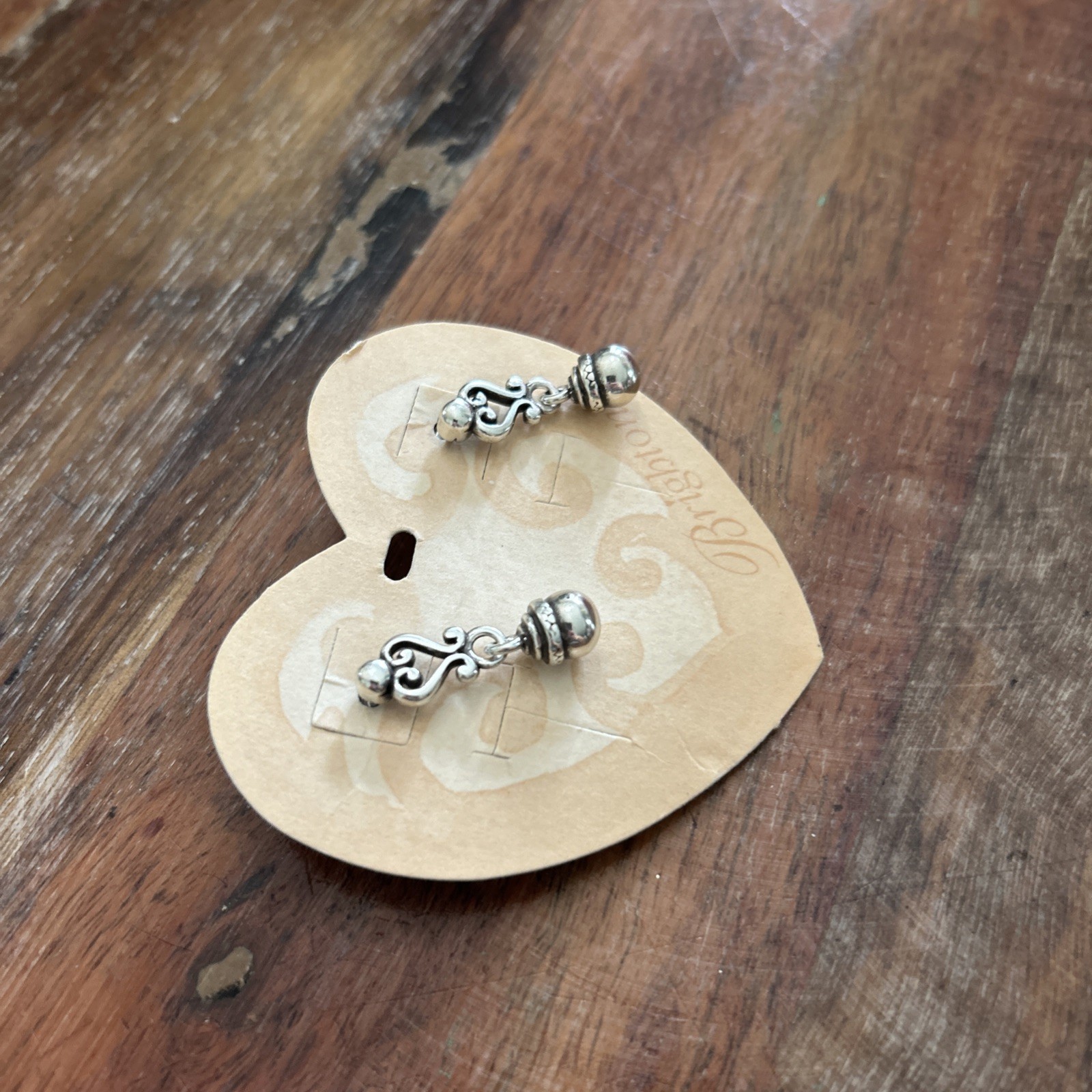 NEW, vintage , retired, authentic, silver-plated BRIGHTON earrings CALYPSO !