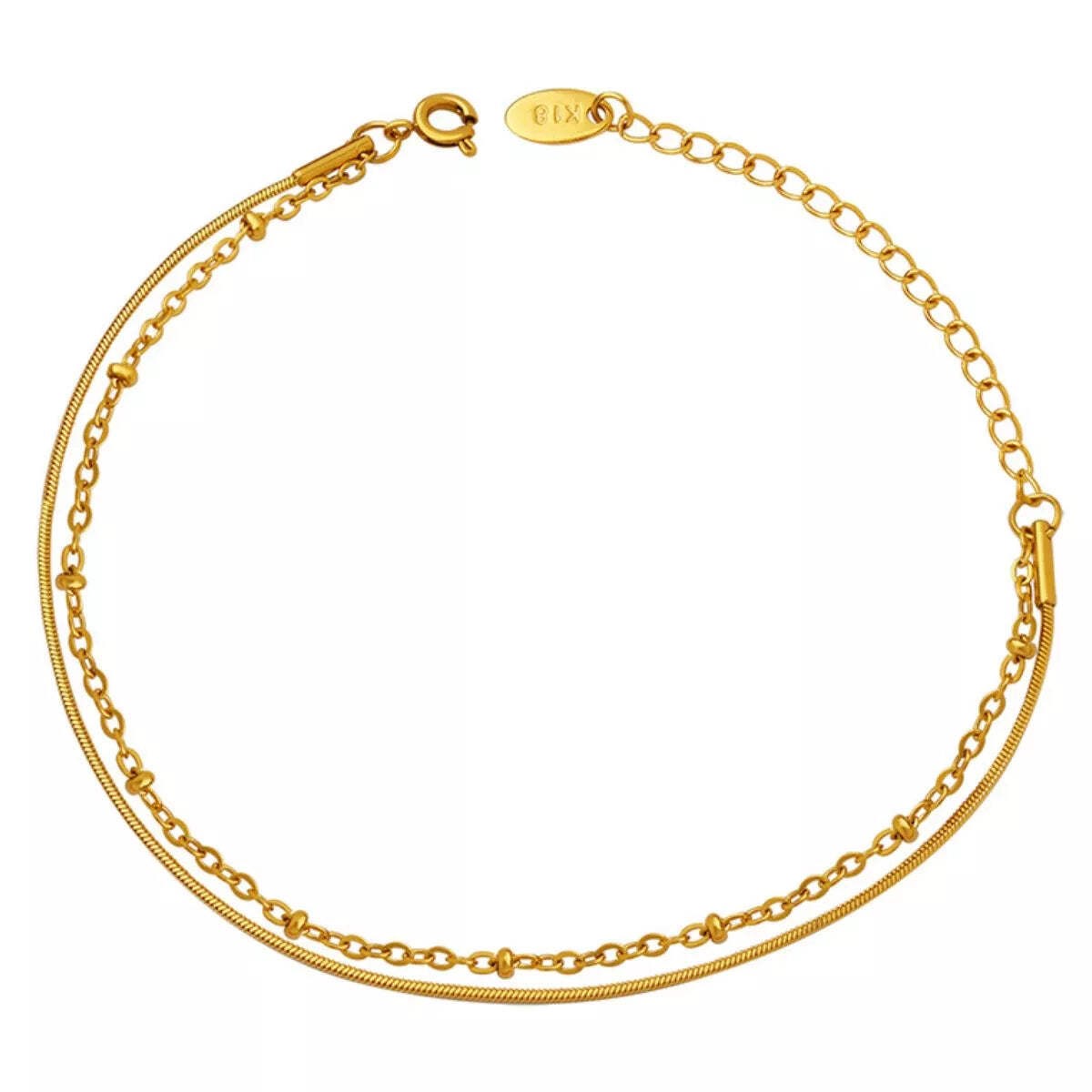 Titanium Steel Double Layered Bracelet