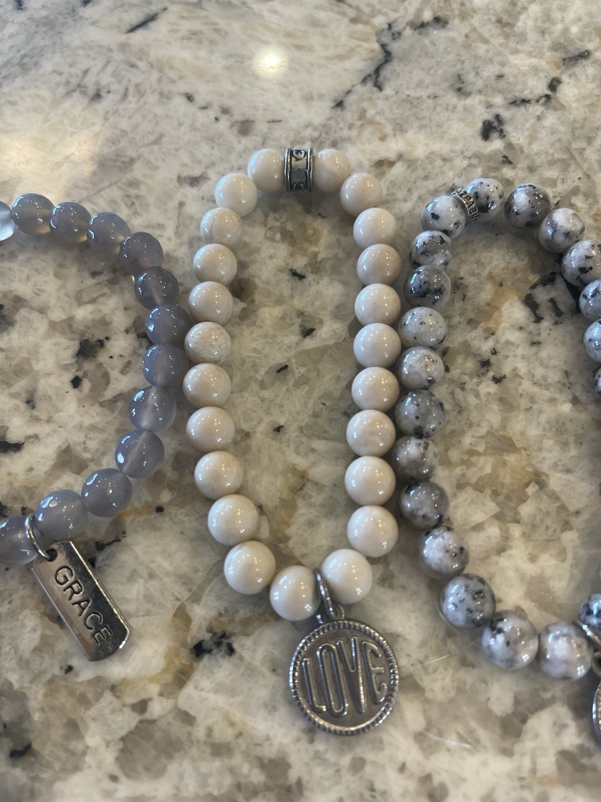 Chavez for Charity Beaded Bracelets Love Dream Grace Stackable Neutrals Boho