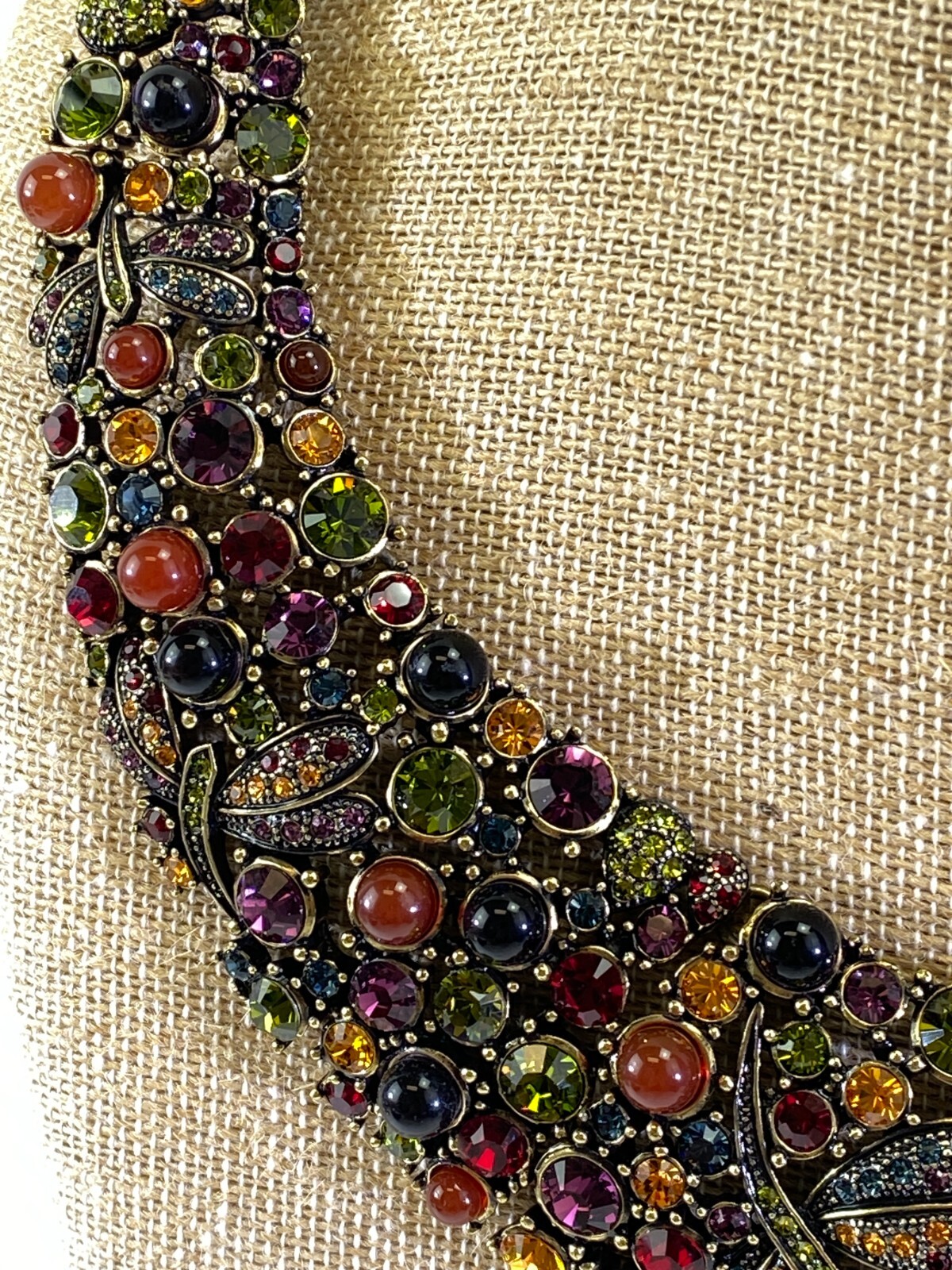 VTG Heidi Daus Multicolor Dragonfly Insect Choker Necklace GoldTone Charity DS75