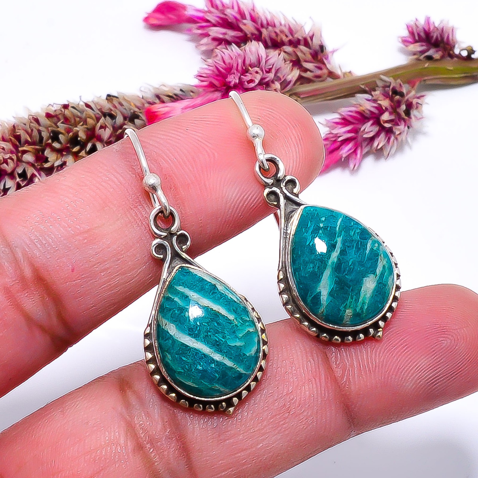 Amazonite – Colorado Mines 925 Sterling Silver Earring 1.56″ E9808116318