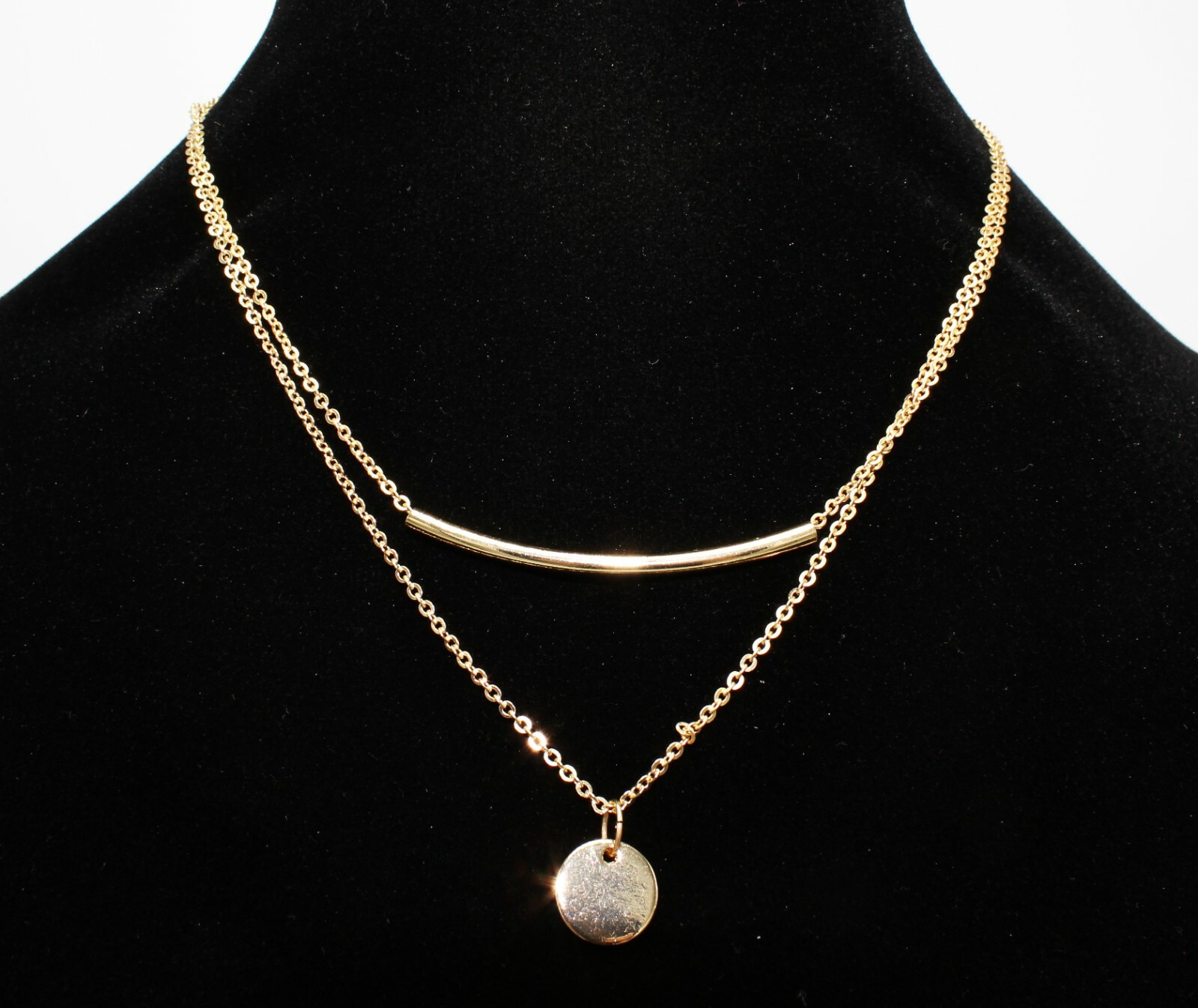 New Raise the Bar Gold Multi Layered Necklace #N2427NC