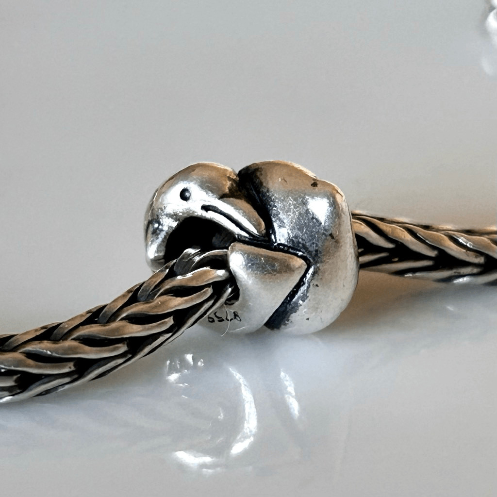 TROLLBEADS Dolphins Silver Bead LAA 925S Retired, Preloved Very Good