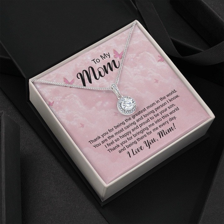 To My MOM necklace Mother’s day Birthday christmas heartfelt Gift from son