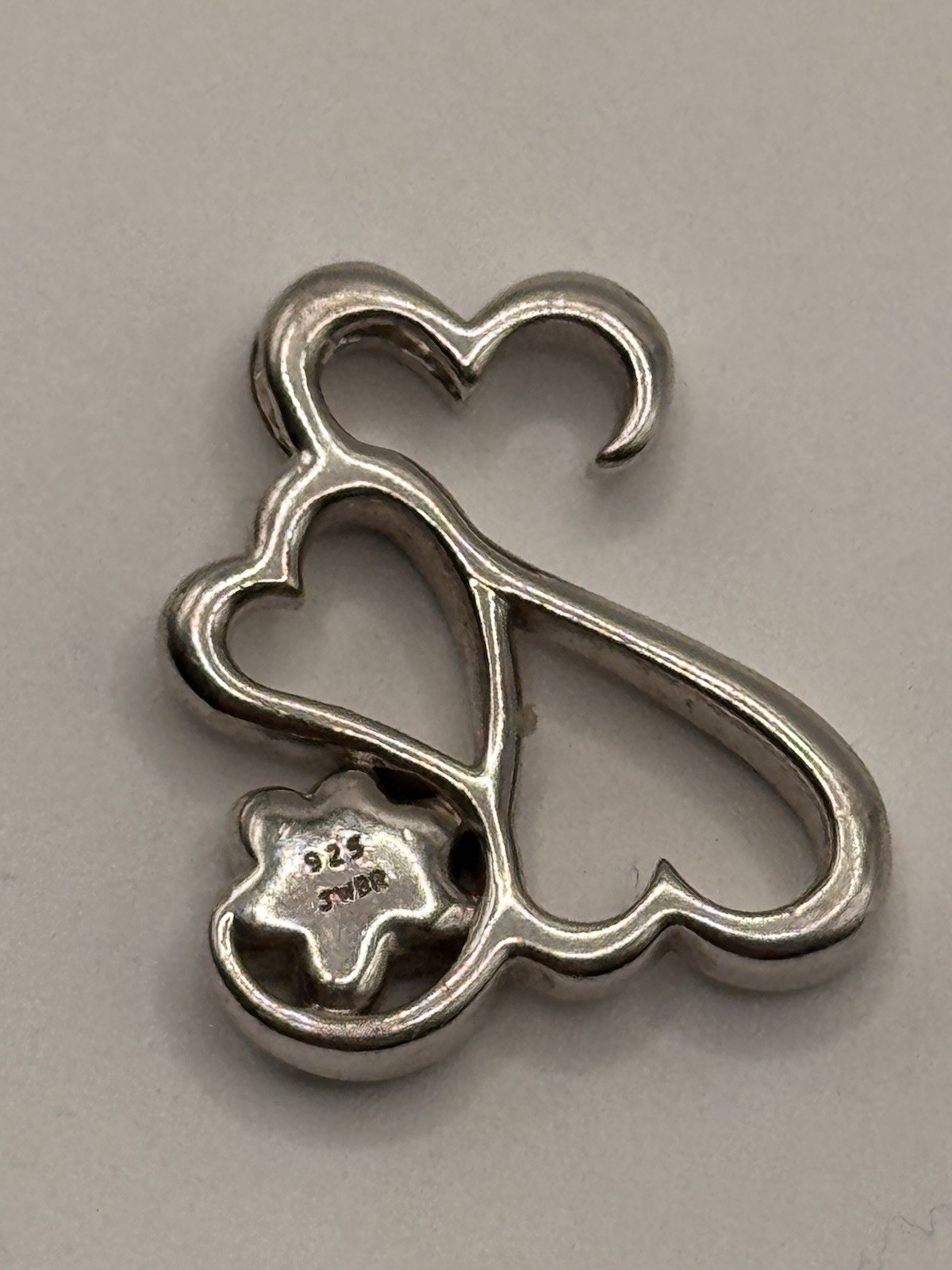 Open Hearts Jane Seymour Black Diamond Motherly Love Paw Pendant Sterling Silver