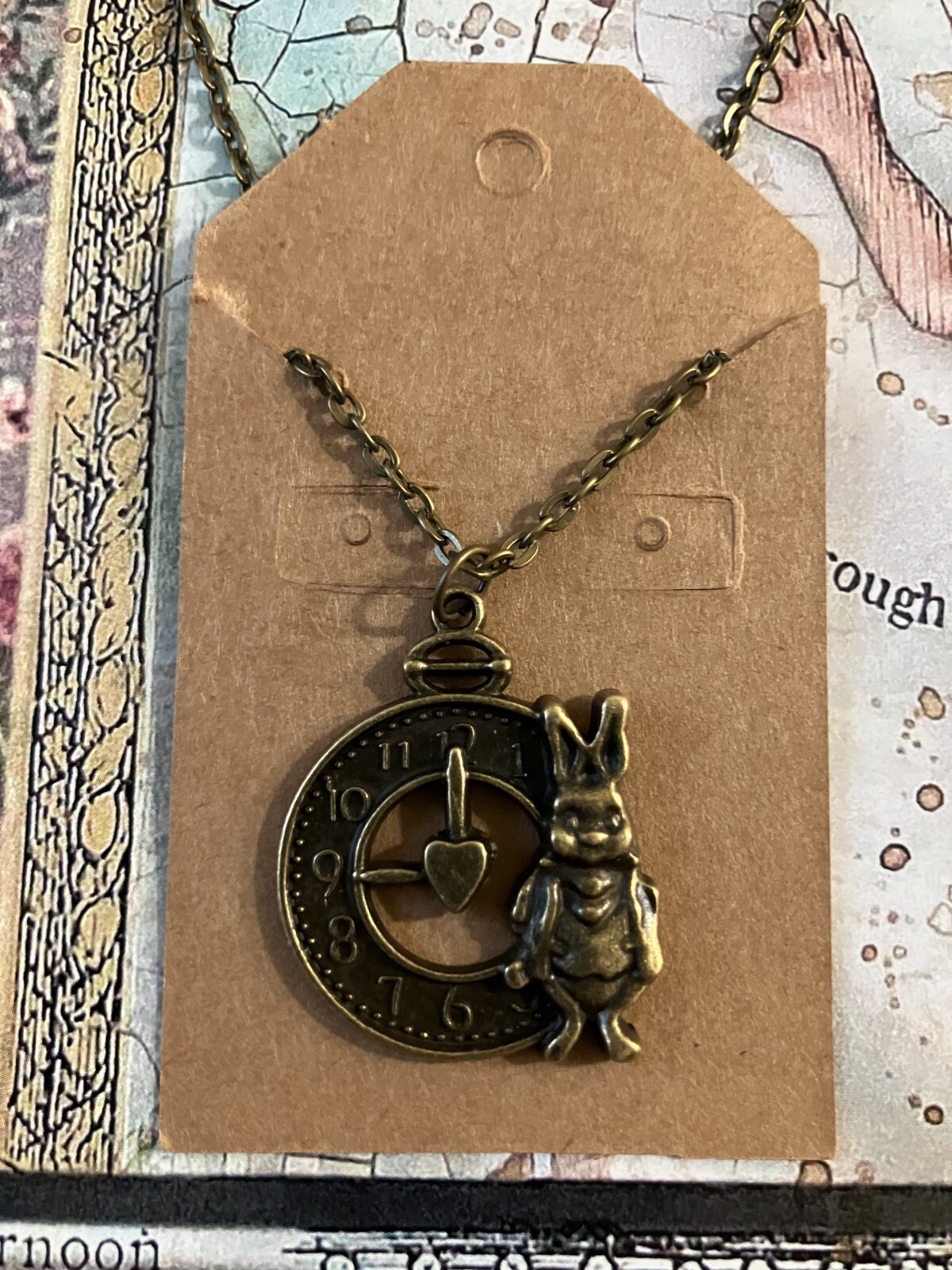 Alice in Wonderland Rabbit Necklace 18 inch Brand New (27)