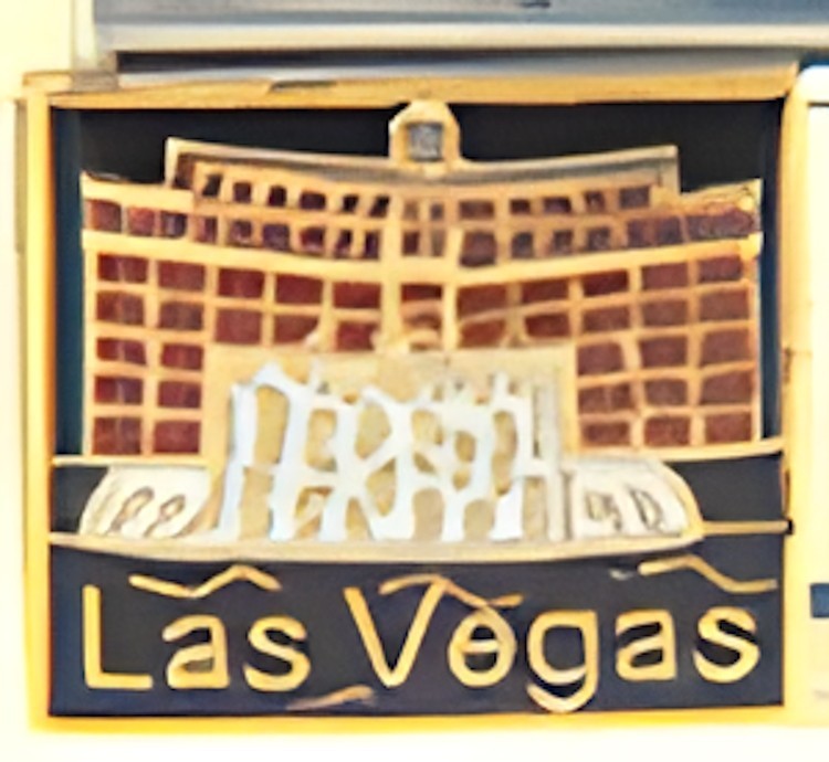 Las Vegas Fountain Show Enamel 9mm Italian Charm Bracelet Link Casino Travel