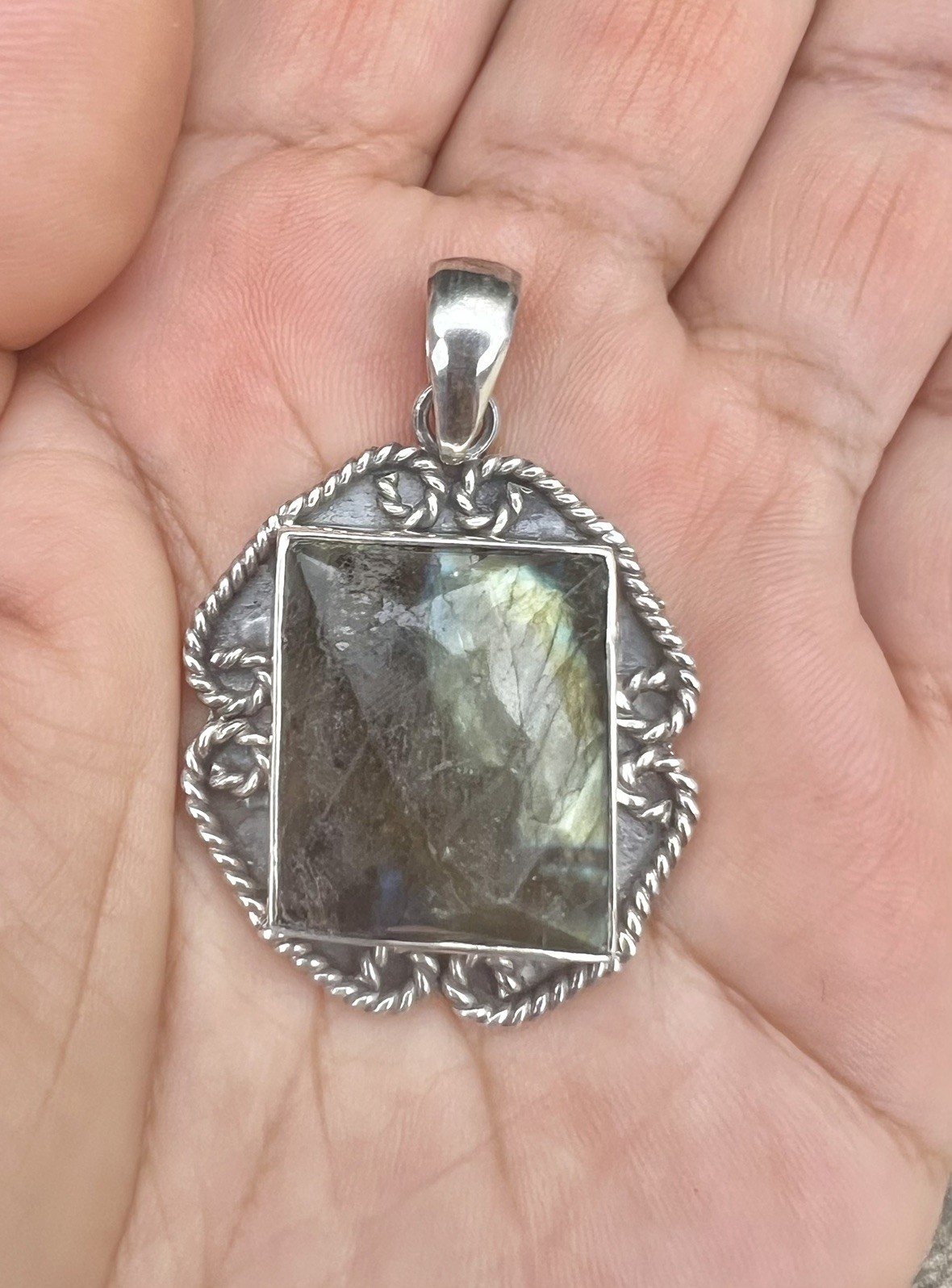 HAND MADE GEMSTONE SET 92.5 SOLID SILVER