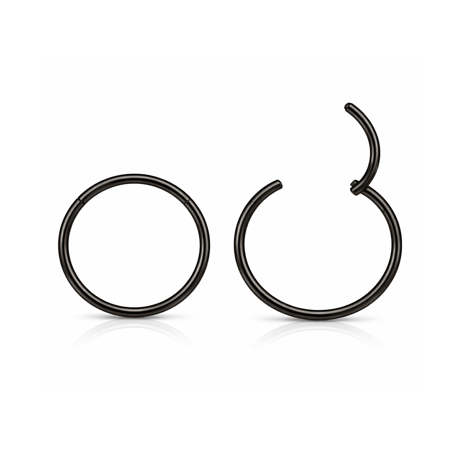 Thin Hoop Earrings Ginger Lyne 20 Gauge Stainless Steel Hinged Clicker for Lo…