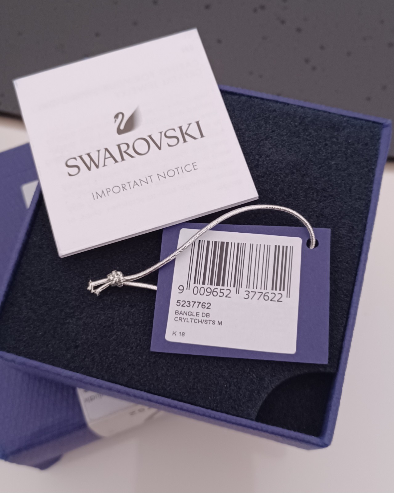 $89 Swarovski Crystal Dust Bangle 5237762 NEW