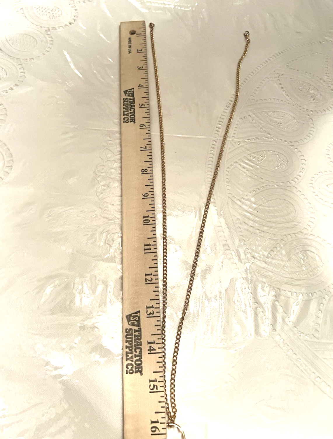REPLACEMENT GOLD TONE DETACHABLE NECKLACE FOR DRESS OR BLOUSE NEW IN PACKAGE