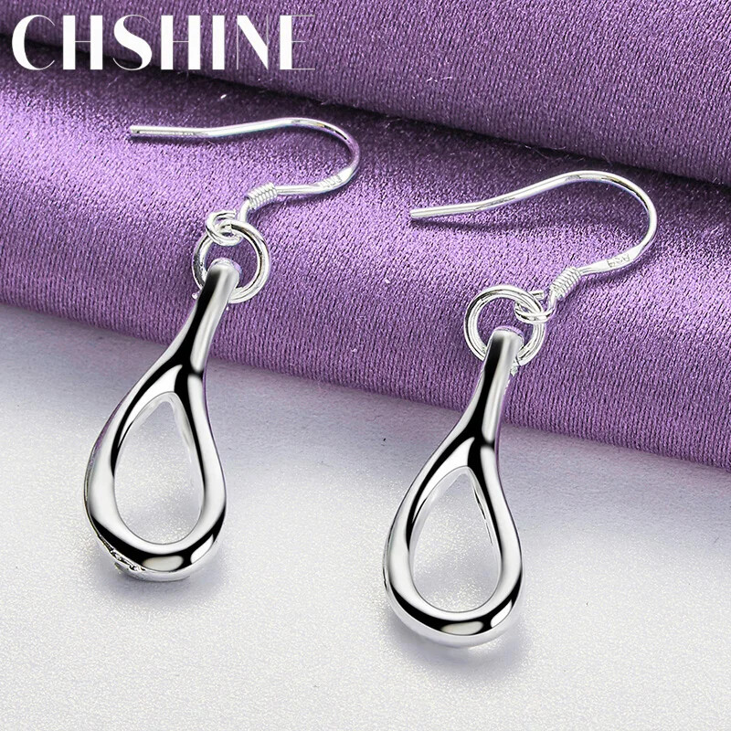 CHSHINE 925 Sterling Silver Water Drop Earrings For Women Fashion Charm Jewelry