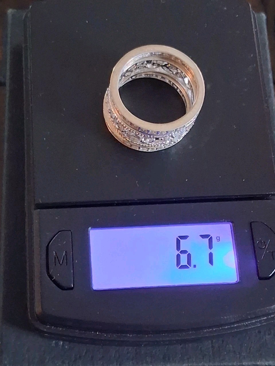 Designer 3 Ct Simulated Diamond 3-piece Eternity Band Ring Set Size 7 Sterling