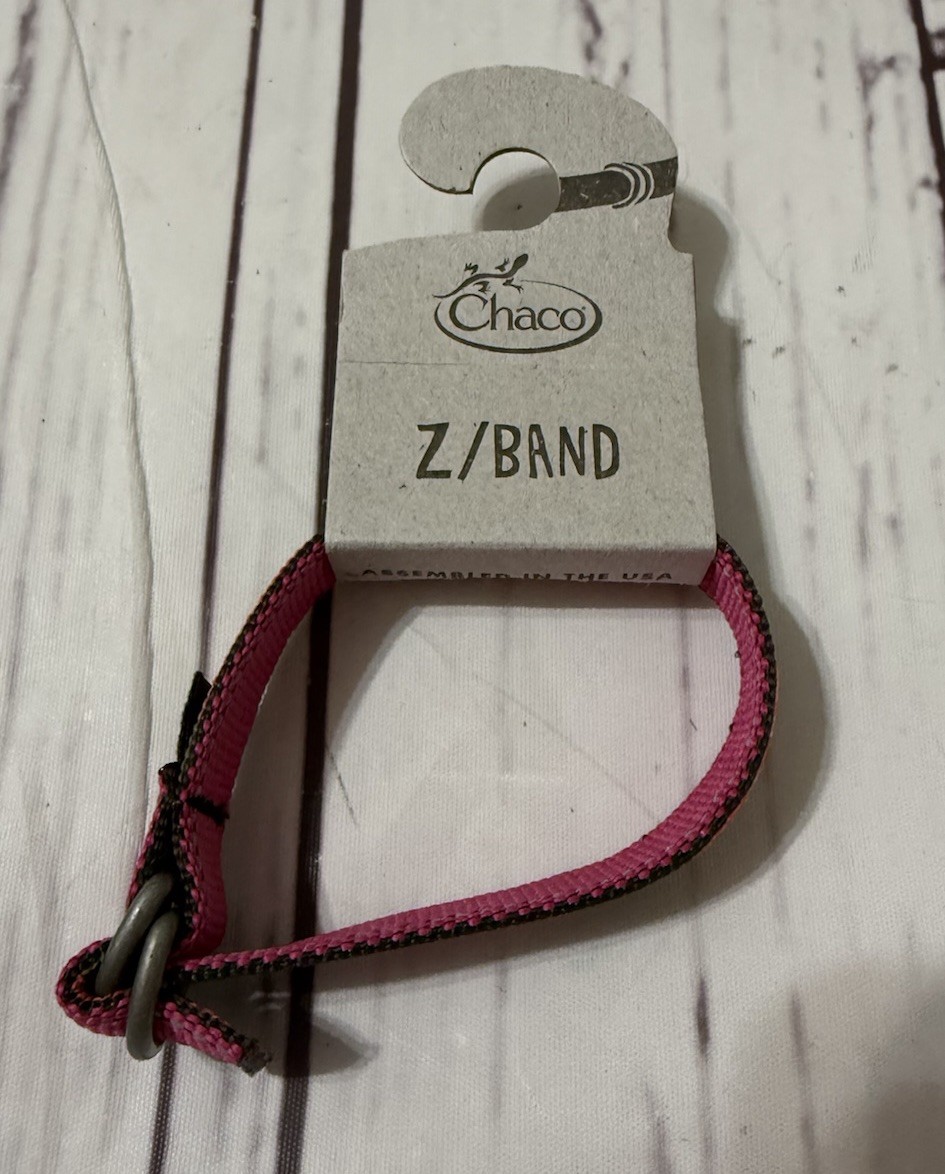 Chaco Z Band Bracelet Florist Floral Pink Rose Adjustable Nylon Cord NWT