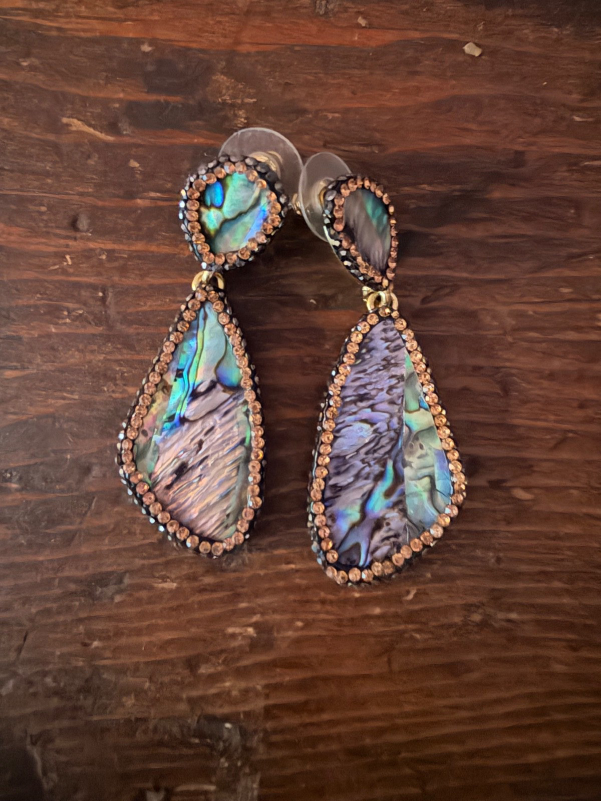 abalone shell dangle earrings