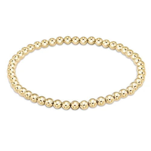 enewton LOOK 14kt Gold Filled Classic 4mm Bead Stretch Bracelet New