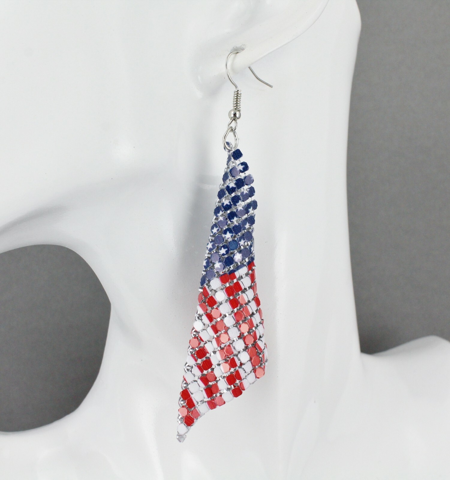 Stars and Stripes earrings Red White Blue American Flag earrings 4th of July
