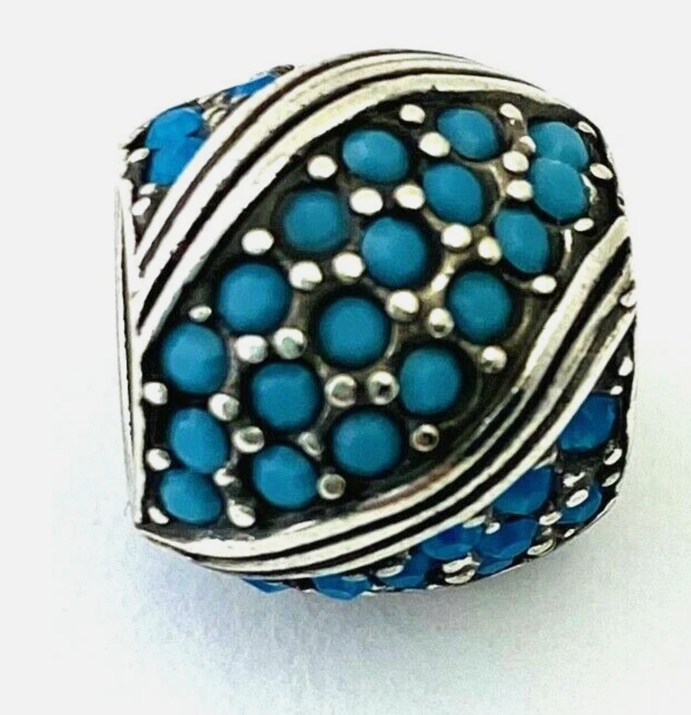 Brighton AMERICANA Crystal Bead in Red, Turquoise, Clear, Copper & Blue $23 New