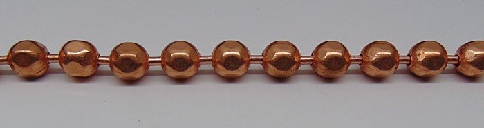 Bulk COPPER BALL CHAIN Statement Size 9.5mm Round + Faceted Bead 5 ft to 25 feet