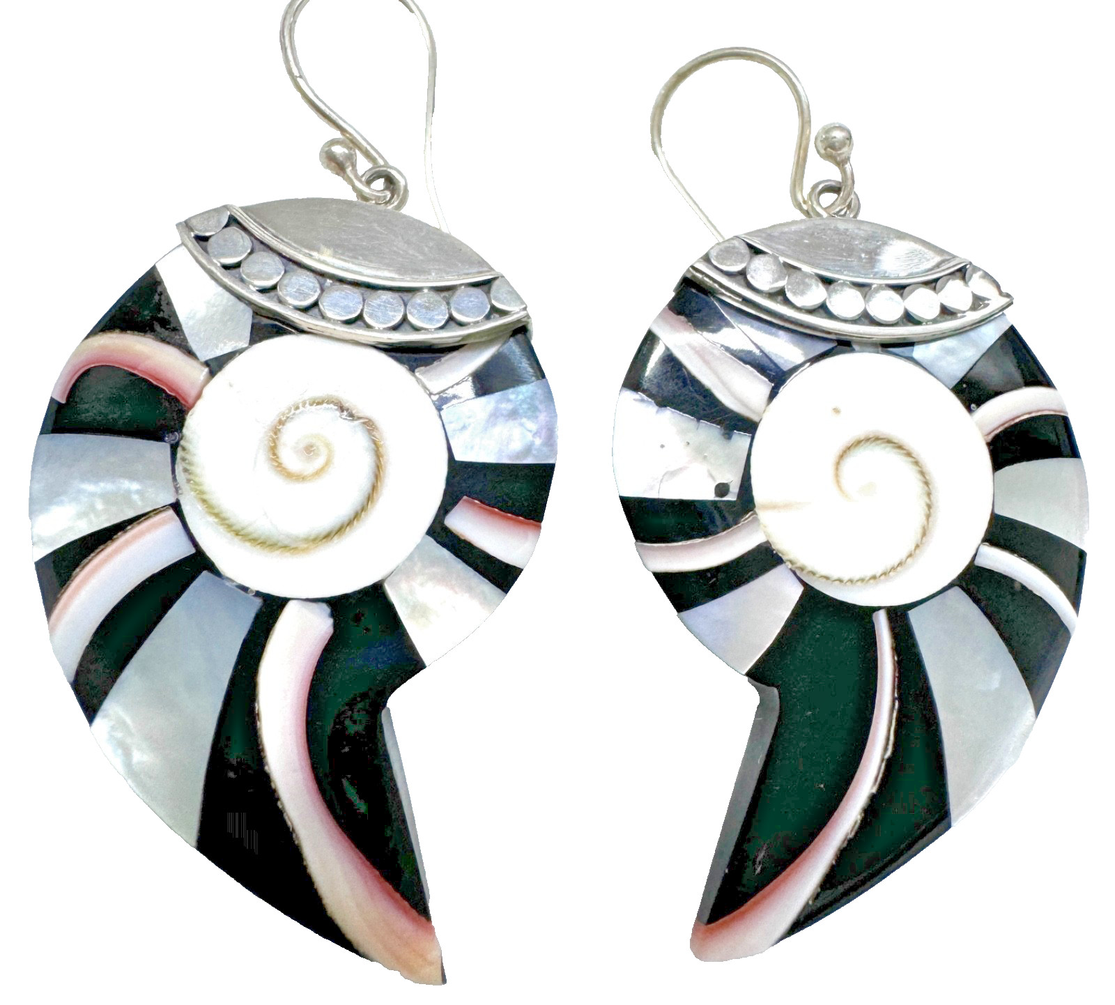 Samuel B. Sterling Silver Mother of pearl Shell earrings