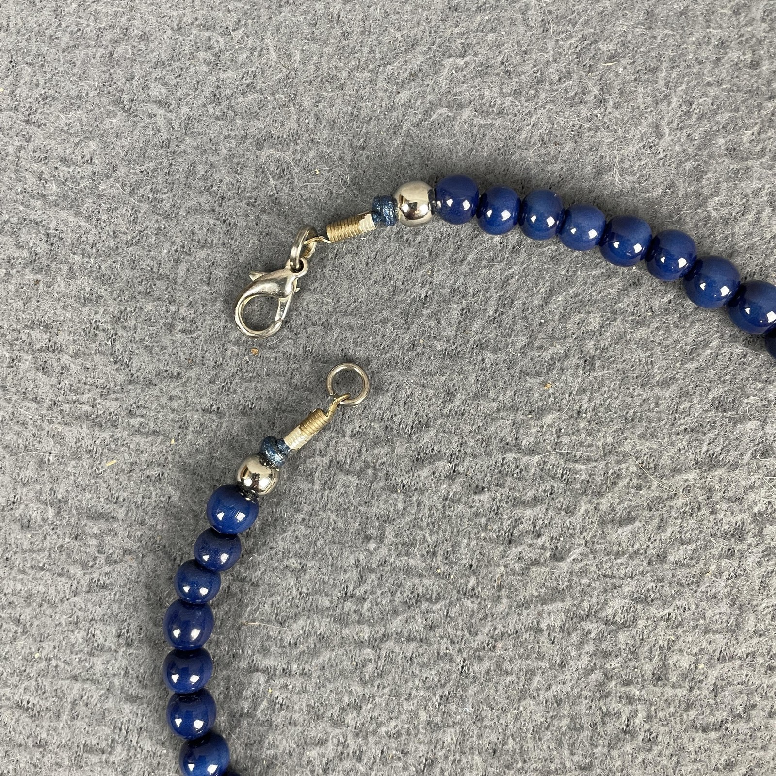 Necklace Blue Beaded Chunky Teardrop Bib 21 In Womens Statement Fashion Jewelry