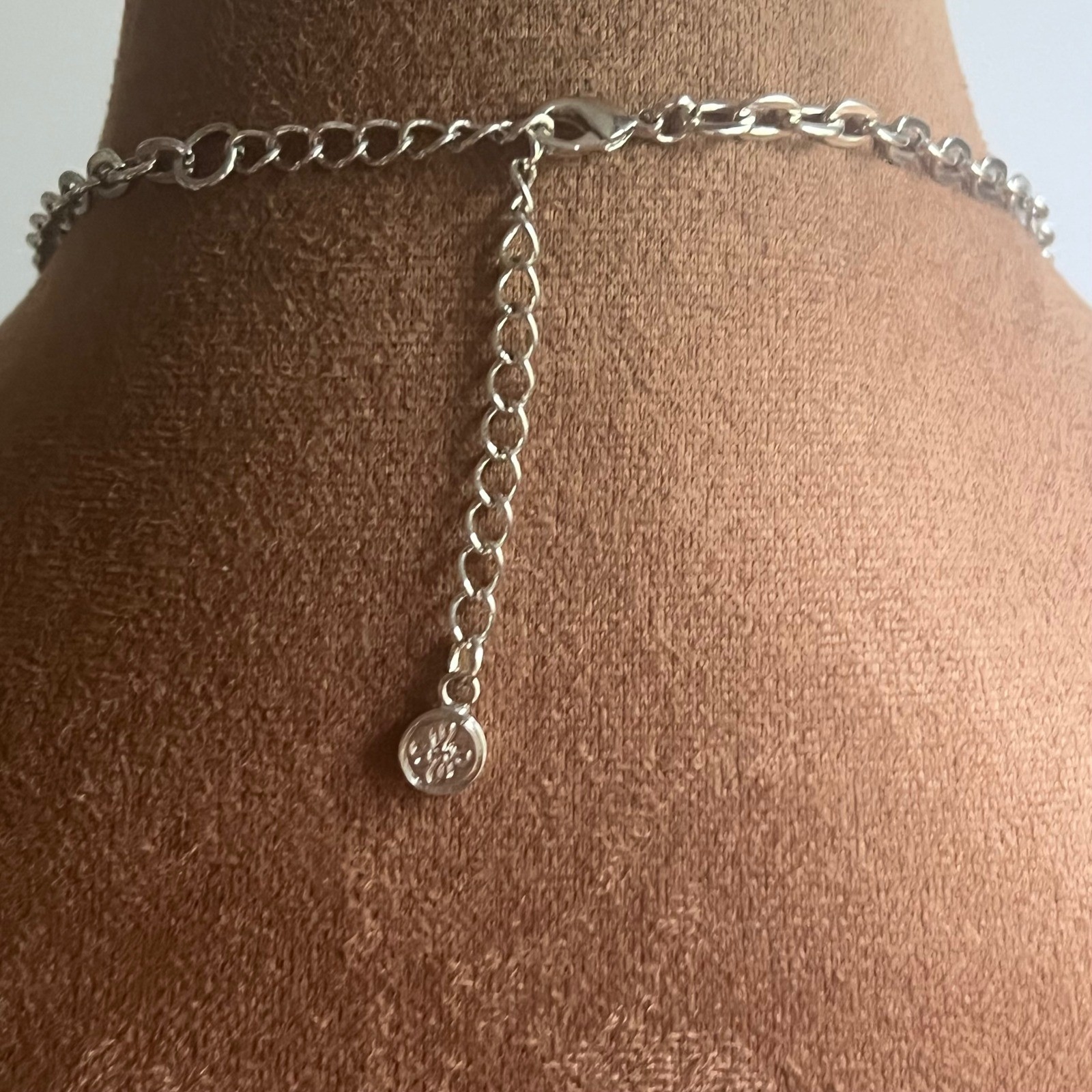 Simply Vera Wang Faux Pearl Teardrop Y-Necklace Silver Tone 24-27 Inch Coquette