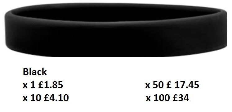 Silicone Wristbands Rubber Plain Reusable For Events Charity Fashion Bands-Adult