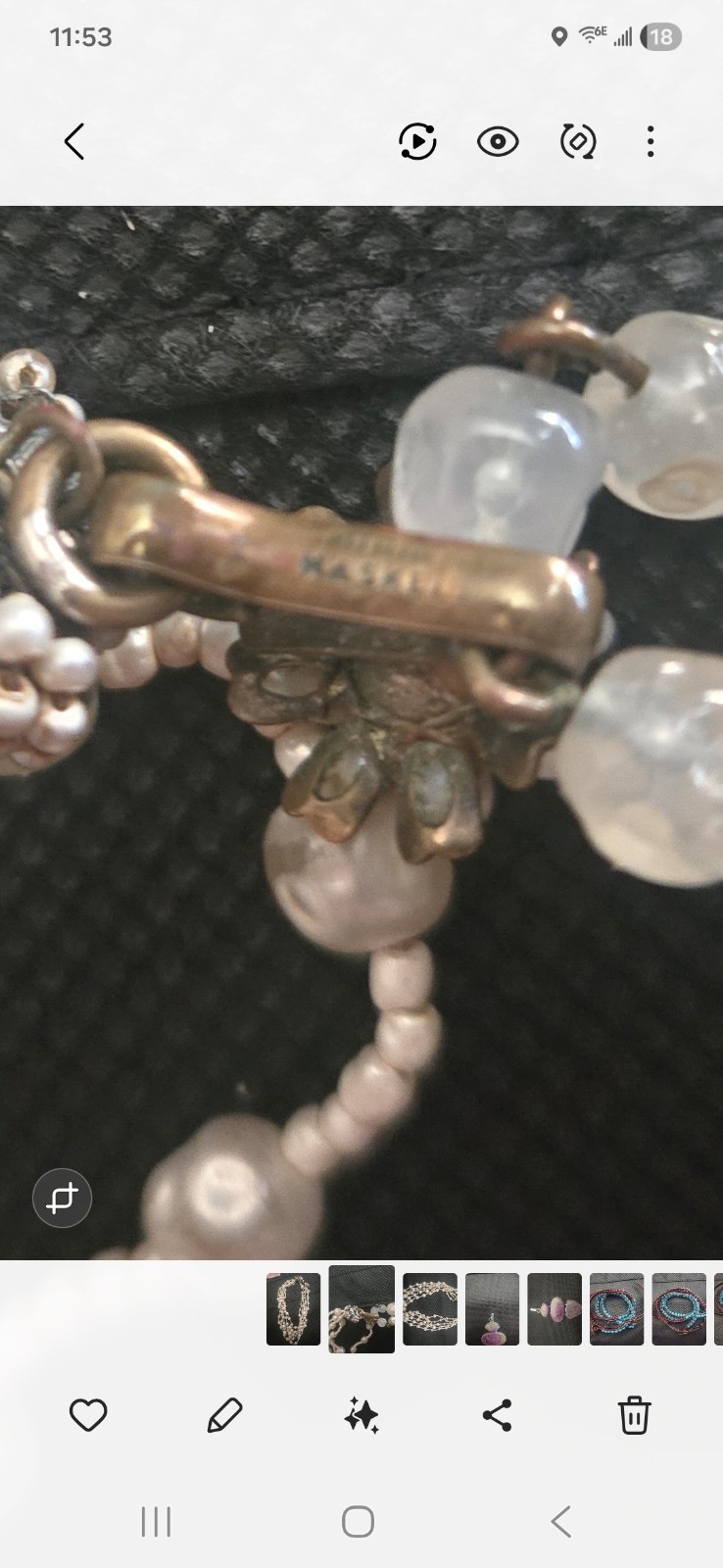 Miriam Haskell multistrand baroque pearl necklace