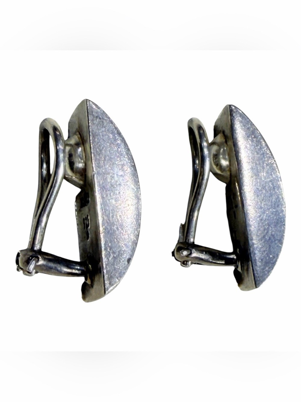 Lois Hill Handmade Sterling Silver Earrings Artisan 3/4” Indonesia Floral Vine
