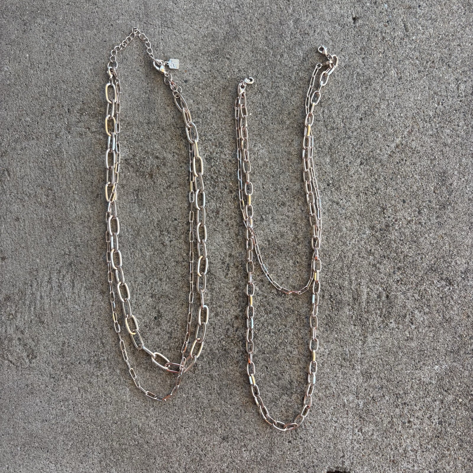 Park Lane Necklace – Set Of 4 Detachable Chains Platinum Rose Gold Lobster