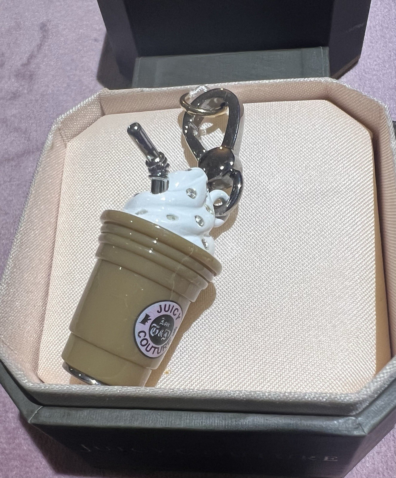 Authentic Juicy Couture Iced Coffee Frappe Drink Charm NEW in Box